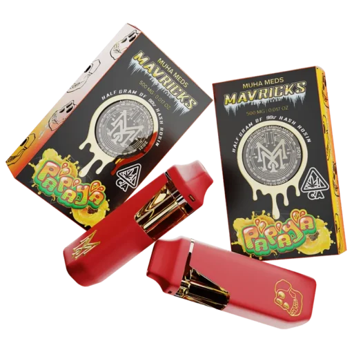 MUHA MEDS REAL PAPAYA LIVE INDICA 500MG HASH ROSIN